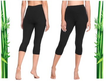 LEGGINSY bambusowe 3/4 DAMSKIE getry XL/XXL