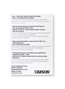 Карманный микроскоп Carson MicroBrite Plus 60-120x