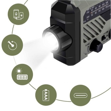 ПОРТАТИВНАЯ РАДИОСТАНЦИЯ С СОЛНЕЧНОЙ БАТАРЕЕЙ 2000 МАЧ, АВАРИЙНАЯ РАДИО С AM FM