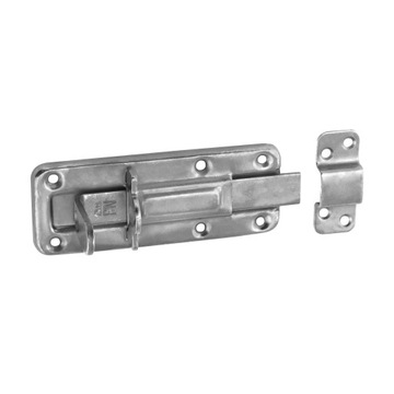 Zasuwka zamykana tłoczona z ryglem prostym - WZTW - srebrna 120x45x1,0
