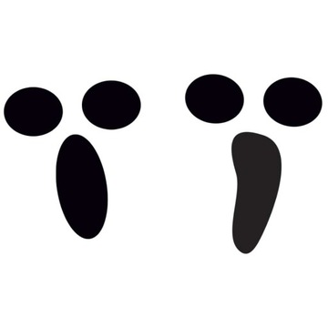 NAKLEJKI twarz DUCHA duch HALLOWEEN zjawa czarne x15