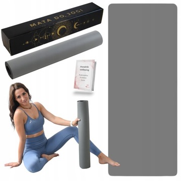 MINIMALISTYCZNA MATA PREMIUM DO JOGI ĆWICZEŃ KAUCZUK+PU PURE ANTYPOŚLIZGOWA