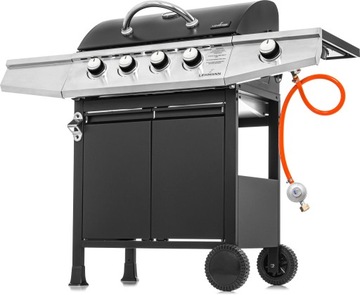 МОЩНЫЙ ГАЗОВЫЙ ГРИЛЬ LEHMANN OHIO 4+1 ЧУГУННАЯ РЕШЕТКА
