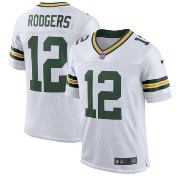 Koszulka Aarona Rodgersa White Green Bay Packers Classic Elite Player