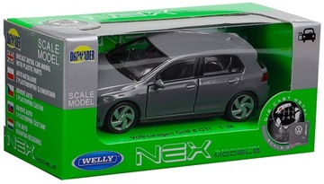 WELLY METALOWY MODEL AUTO VOLKSWAGEN GOLF 8 GTI OTWIERANE DRZWI hatchback