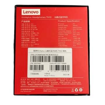 Беспроводные накладные наушники Lenovo thinkplus TH10 Stere