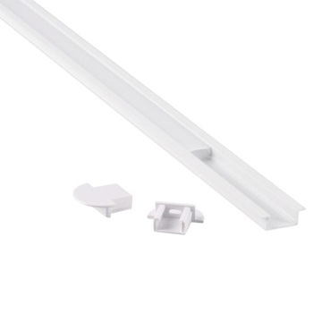 PROFIL Aluminiowy Wpuszczany Zestaw Biały do TAŚMY LED 2 metry