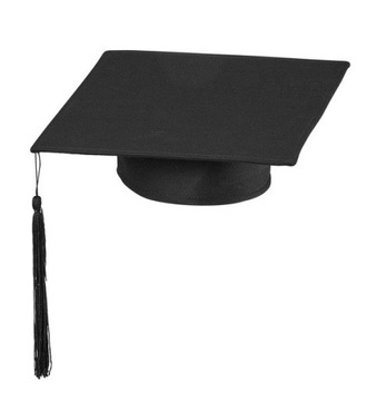 CZAPKA ABSOLWENTA STUDENTA LAUREATA BIRET CZARNY