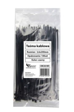 100x Кабельные стяжки монтажные Triticale 3.6x200 мм черный