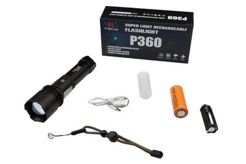 X-BALOG ВОЕННЫЙ ТАКТИЧЕСКИЙ ФОНАРЬ XHP360 26650 БОКОВОЙ ФОНАР POWERBANK