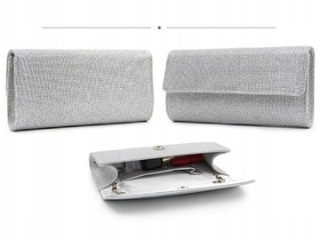 ЧЕРНЫЙ блестящий клатч, элегантная вечерняя официальная сумочка