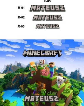 Пазл MINECRAFT + Имя ребенка 252 EL - Коробка