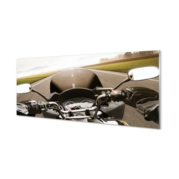 Akrylowy obraz Motocykl droga niebo góry 125x50 cm