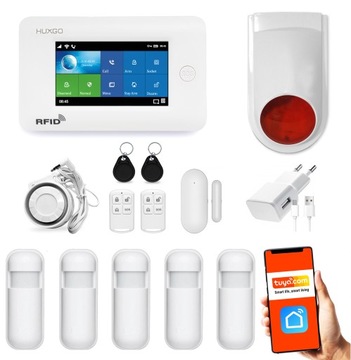 Bezprzewodowy alarm GSM + WiFi 2x syrena ZESTAW PL