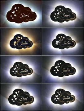 Светодиодный ночник CLOUD ROCKET с 3D именем