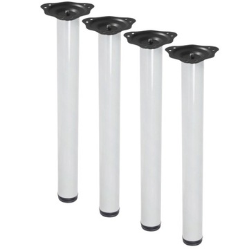 Zestaw, Nogi 71 cm regulowane do stołu biurka białe, regulacja, loft