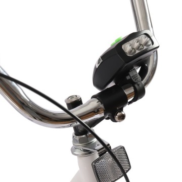 Белый 24-дюймовый складной трехколесный велосипед