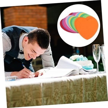 50Szt Karton w kształcie serca przybory szkolne notatnik trzymać papier kar