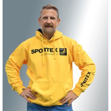 Sportex Bluza Hoodie Yellow/Black XXL