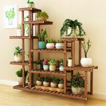 ДЕРЕВЯННАЯ ПОДСТАВКА ДЛЯ ЦВЕТОВ 7 ЯРУСОВ + АКСЕССУАРЫ