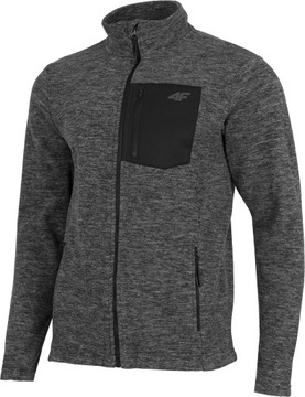 4F BLUZA POLAR zamek stójka SZARY MELANŻ M013 rXXL
