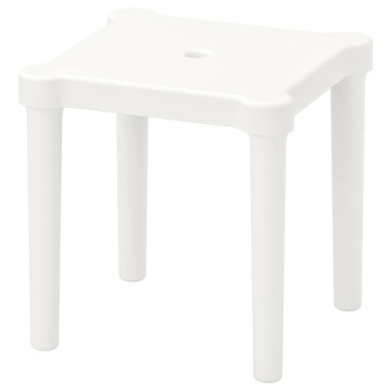 Табурет дитячий білий легкий пластик 3+ дім сад IKEA UTTER