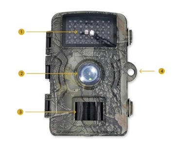 KAMERA LEŚNA FOTOPUŁAPKA 1080FHD IR 801 FULL HD Czujnik RUCHU Ukryta Kamera