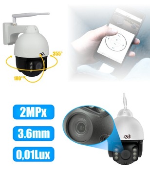 Внешняя камера Mini Ptz IP WiFi 2MPX 1080p P2P