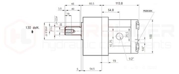 РЕДУКТОРНЫЙ ГИДРАВЛИЧЕСКИЙ МОТОР ОБЪЕМОМ 16см3. СИНИЙ ВОСХОД