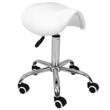 СТАБИЛЬНЫЙ КОСМЕТИЧЕСКИЙ СТУЛ РОДЕО, БЕЛОЕ СЕДЛО