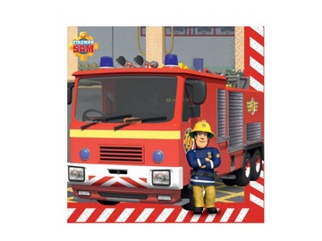 Serwetki urodzinowe Strażak Sam - 33 cm - 16 szt