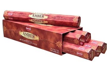 INDYJSKIE KADZIDEŁKA ZAPACH AMBER BURSZTYN HEM 120 szt. KADZIDŁA