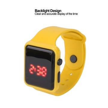 Спортивные часы со светодиодным экраном квадратной формы