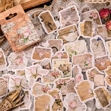 Naklejki samoprzylepne vintage do scrapbookingu