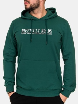 BLUZA MĘSKA DRESOWA Z KAPTUREM KIESZEŃ KANGURKA BAWEŁNIANA MODNA 2XL