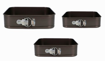 3x TORTOWNICA BLACHA tortu forma 24/26/28CM