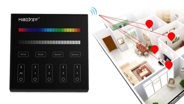4-зонная НАСТЕННАЯ ПАНЕЛЬ MILIGHT RGB RGBW B3 BL