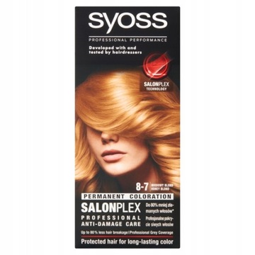 SYOSS FARBA SalonPlex 8-7 miodowy blond