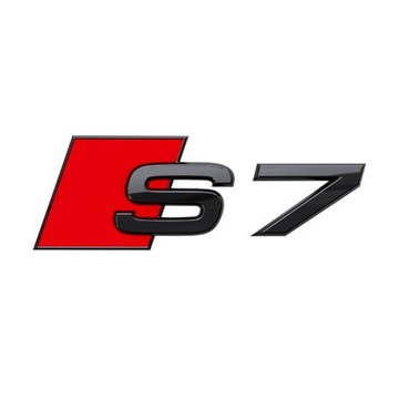 EMBLEMAT AUDI ZNACZEK TYŁ S7 A7 KLAPA TYŁ NA KLAPĘ CZARNY POŁYSK JAKOŚĆ OEM