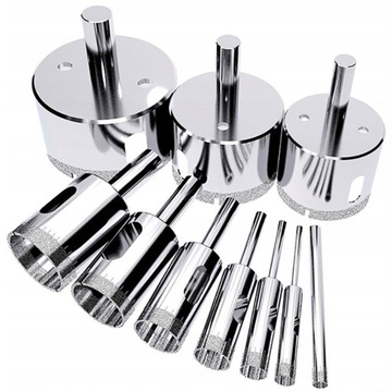 ZESTAW WIERTEŁ DIAMENTOWYCH OTWORNICE GRESU 6-68MM DIAMENTOWE