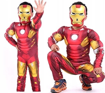 Strój IRON MAN IronMan Kostium Przebranie Maska Rękawica 122/128