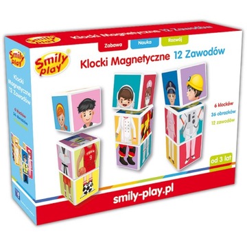 SMILY PLAY Klocki magnetyczne zawody 12w1