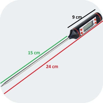 ЭЛЕКТРОННЫЙ КУХОННЫЙ ТЕРМОМЕТР С ЦИФРОВЫМ ЗОНДОМ ДЛЯ МЯСА
