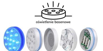 OŚWIETLENIE BASENU XL LAMPKI BASENOWE 4 SZTUKI PODOWNE OGRODOWEGO LAMPA