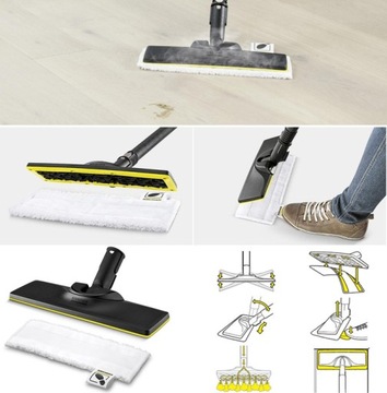 УНИВЕРСАЛЬНАЯ ПАРОВАЯ ШВАБРА KARCHER SC 2 EASYFIX ПАРОМОЕЧНАЯ МАШИНА ПАРОВОЙ НАБОР