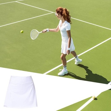 Юбка женская спортивная для гольфа и тенниса, белая