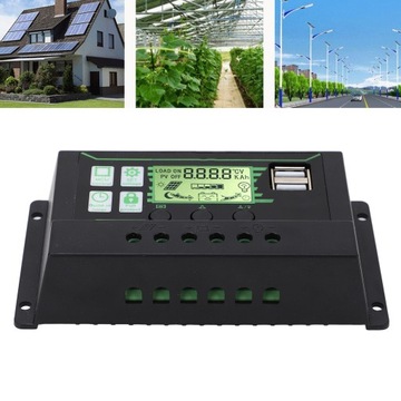Solar Charge Controller 20A 2 USB Output PWM Control 3 Stage Charging Solar