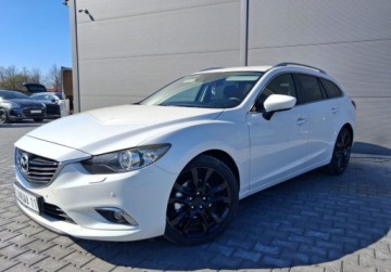 Mazda 6 III Kombi 2.2 SKYACTIV-D I-ELOOP 150KM 2015 Mazda 6 bezwypadekserwis aso1wlascicielorg lakierbiala perlajak nowa