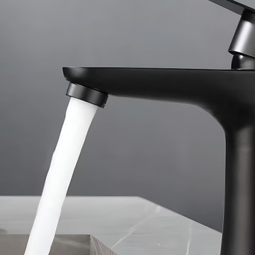 НАСТОЛЬНАЯ РАКОВИНА FATTER, МАТОВАЯ, НИЗКАЯ СТОЛЕШНИЦА DELVANT HANT, ЧЕРНЫЙ МАТОВЫЙ