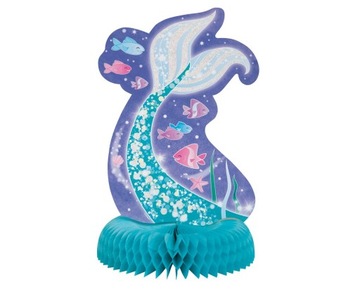 Dekoracja na Stół Syrenka Syrena Papierowa Śliczna Zastawa Stołowa 35.5 cm